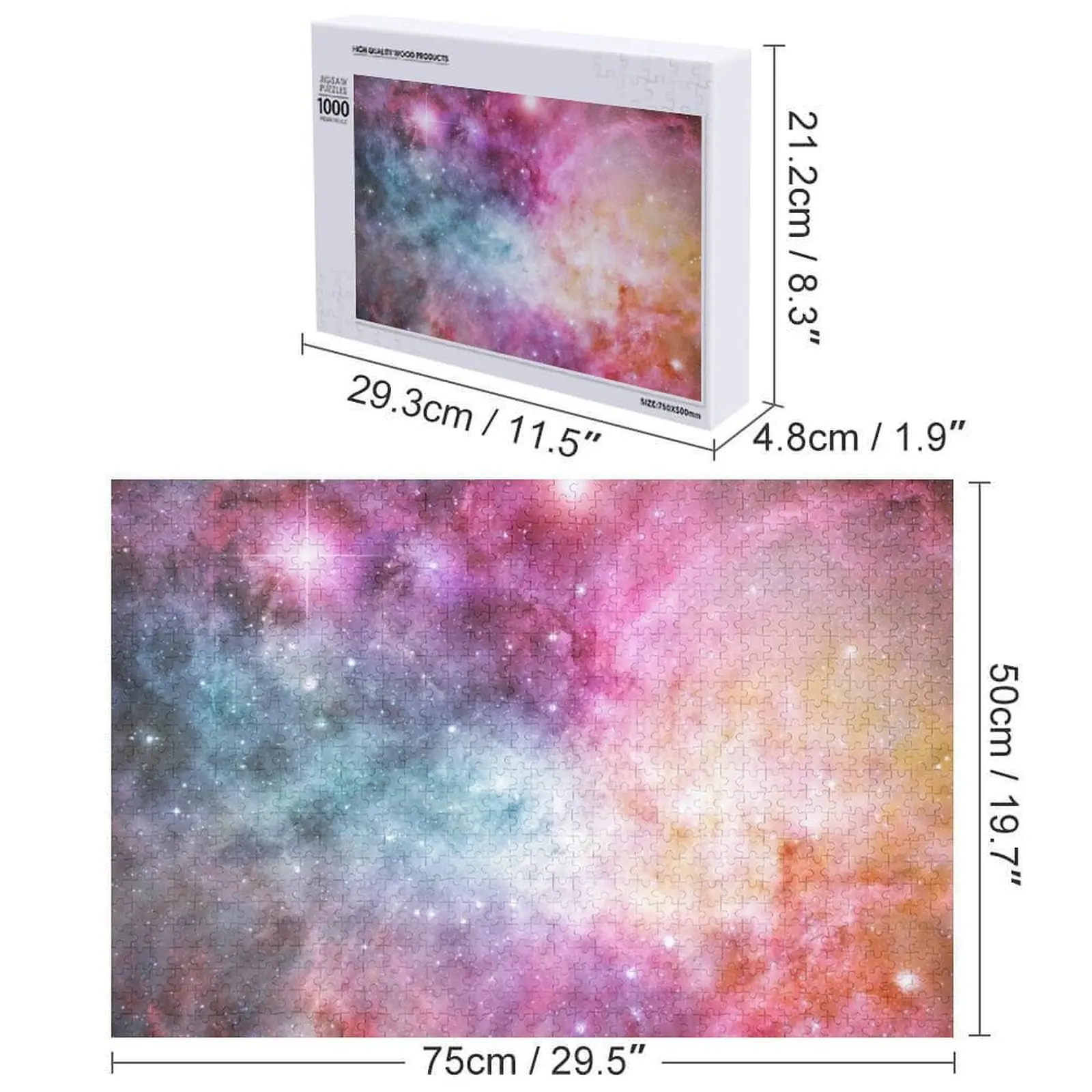 Розовая туманность, космическая головоломка, деревянное имя, аниме, подарки на заказ, головоломка