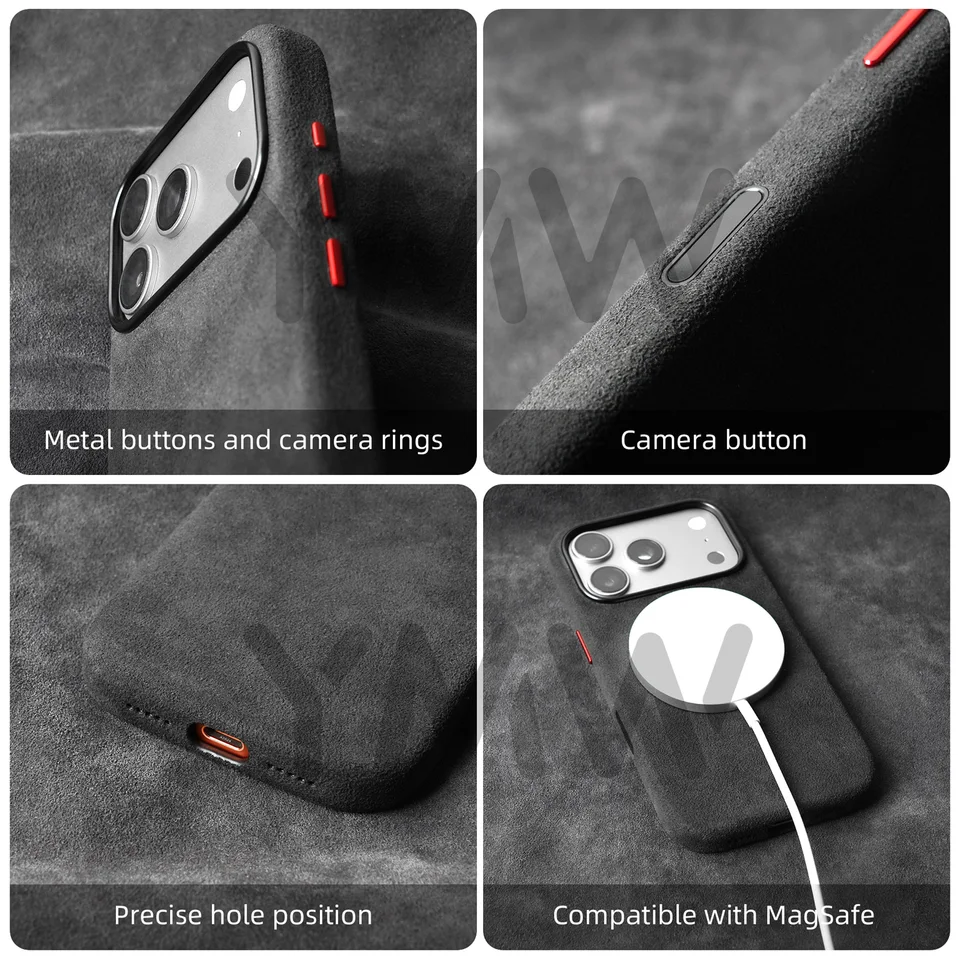 Cases Alcantara - Series 17 iPhone set MagSafe iPhone17ProMAX 値下げ中ALCANSIDE & Alcanside - Covers Back iPhoneアクセサリー