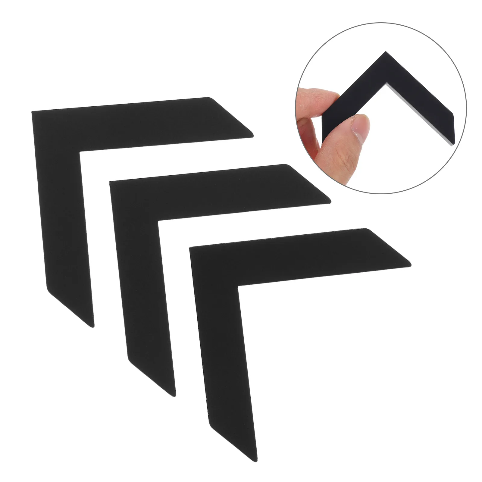 

3pcs Acrylic Directional Sticker Restroom Left Right Sign Self-Adhesive Waterproof Weatherproof Door Sticker For Office Mall