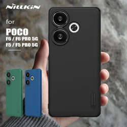 for Xiaomi Poco F6 Pro / F6 / F5 Pro / F5 5G Case Nillkin Super Frosted Shield Ultra-Thin Hard PC Cover Matte 360 Cases