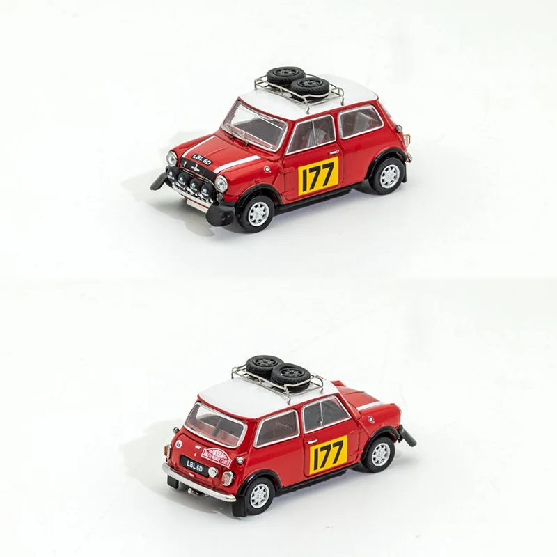 Gcd 1:64 Mini Cooper Monte Carlo Racing Simulation Alloy Miniature Die-Cast Car Model Customization Toy Collection Ornament Gift