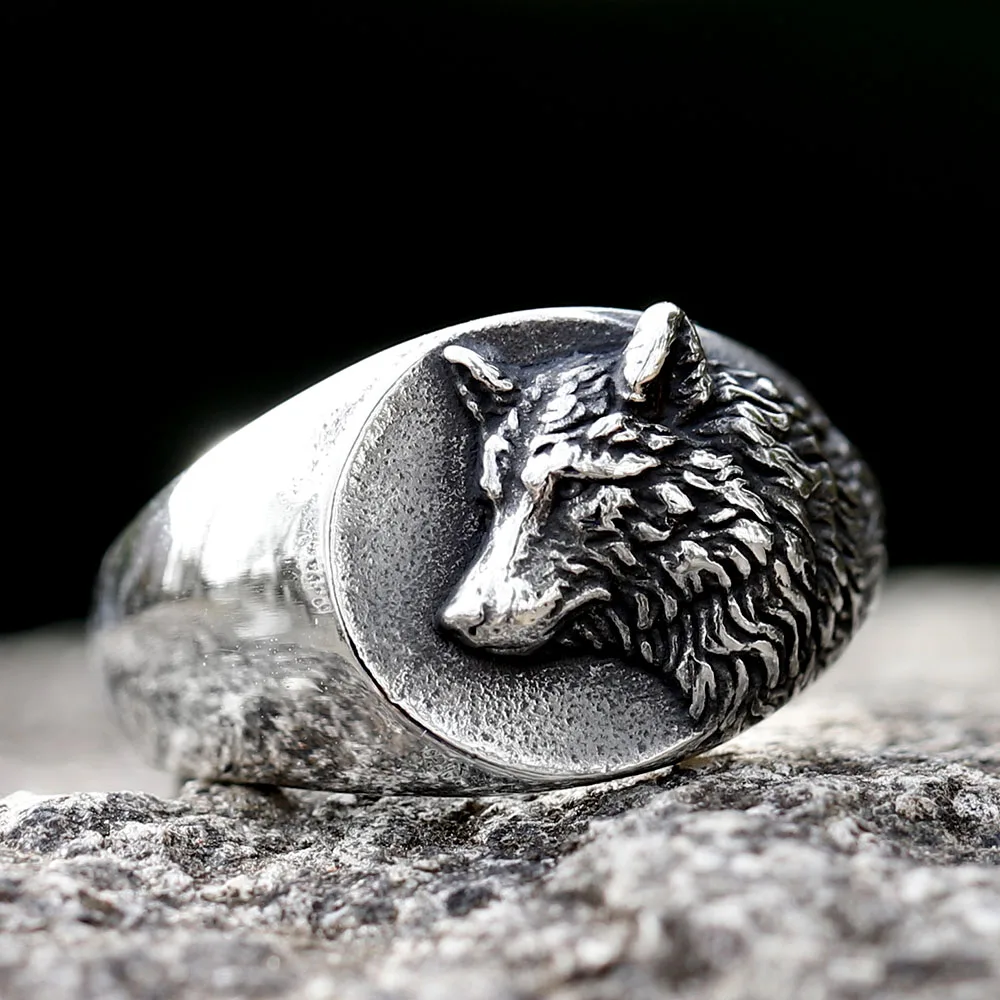 2023 NEW Men's 316L Stainless Steel Viking Nordic Wolf Of Thor High Quality Jewelry Ring Free Shipping