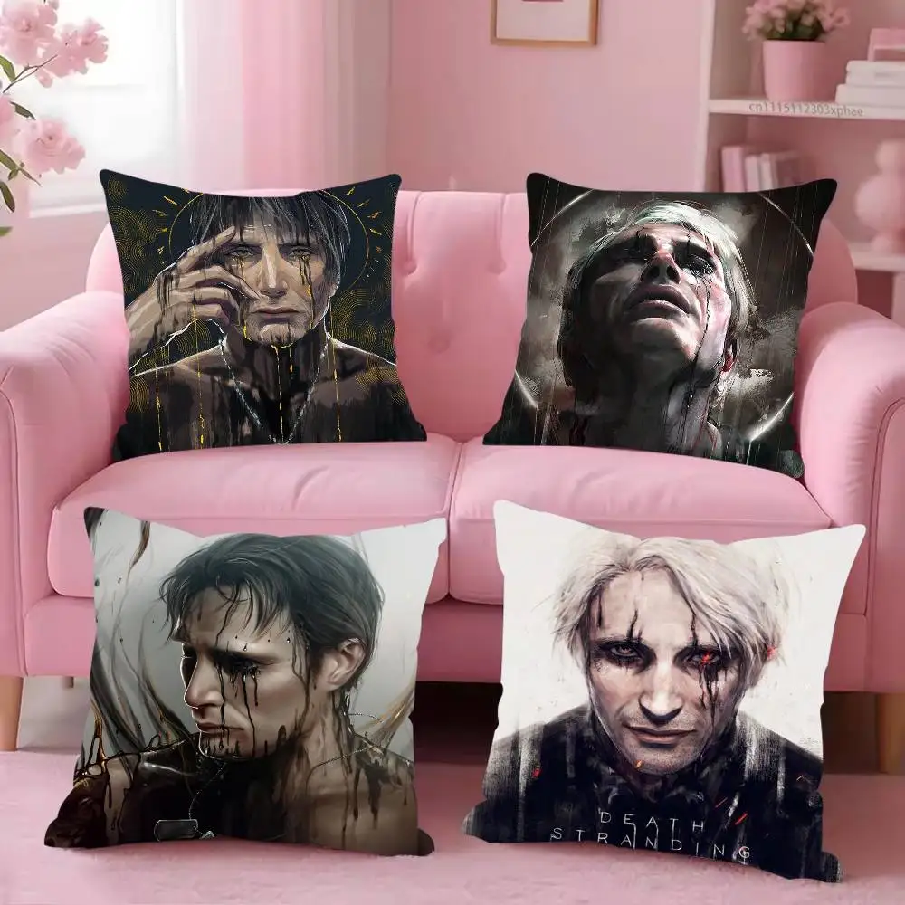 D-Death Stranding Cliff Unger Pillow Case For Living Room Bedroom Hotel Pattern Printed Cushion Cover Decorations and Protector