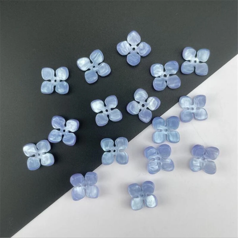 10Pcs/Lot New Acetic Acid 12MM Flower Beads Acrylic Torus Petals Charm Connectors Diy Earrings Jewelry Making Resin Acessories