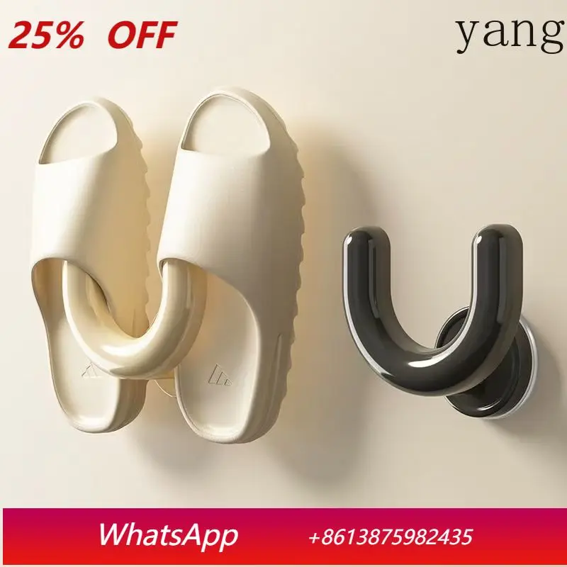 

LTT bathroom suction cup slipper rack toilet non-punching wall-mounted shoe drain storage rack