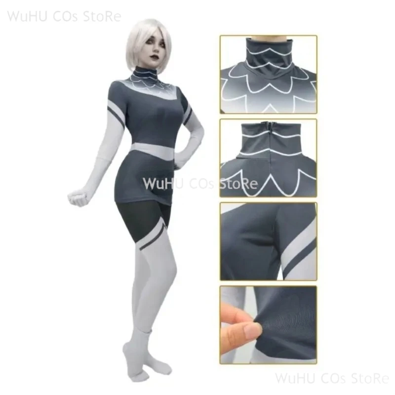Lute Wig Halo Hasbin Lute Wig Angel Lute Cosplay Costume Hotel Fight Halloween Carnaval Fancy Party Silver Color Cosplay - view 3