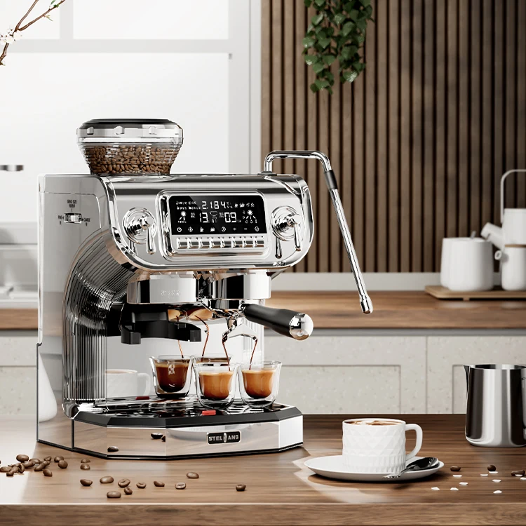 Semi-automatic professional double boiler latte coffee maker innovative espresso machine view 5