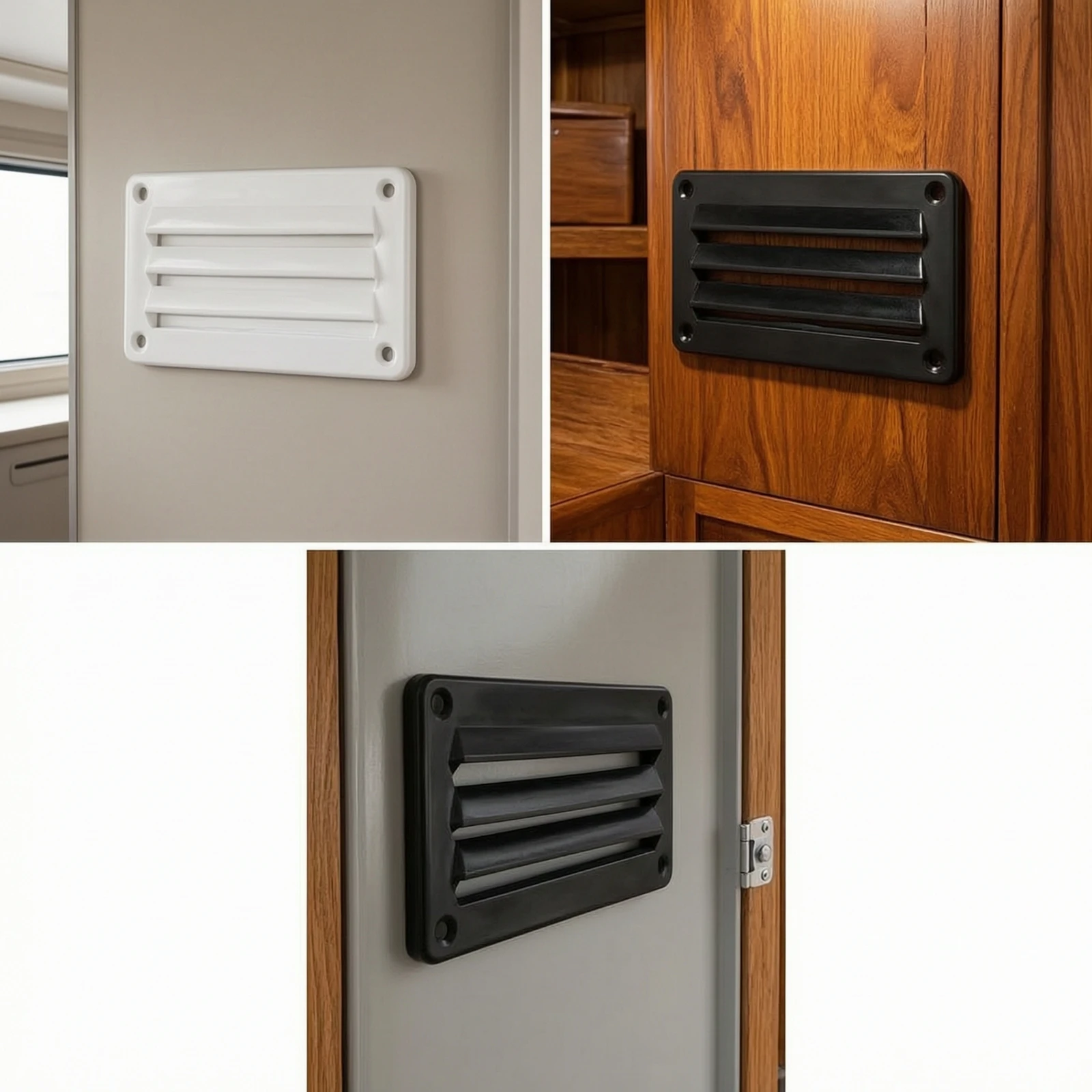 Vent Louver Plate Nylon Slatted Vent Cover Ventilation Grille Flat Louver Grille Lightweight for Boat, RV