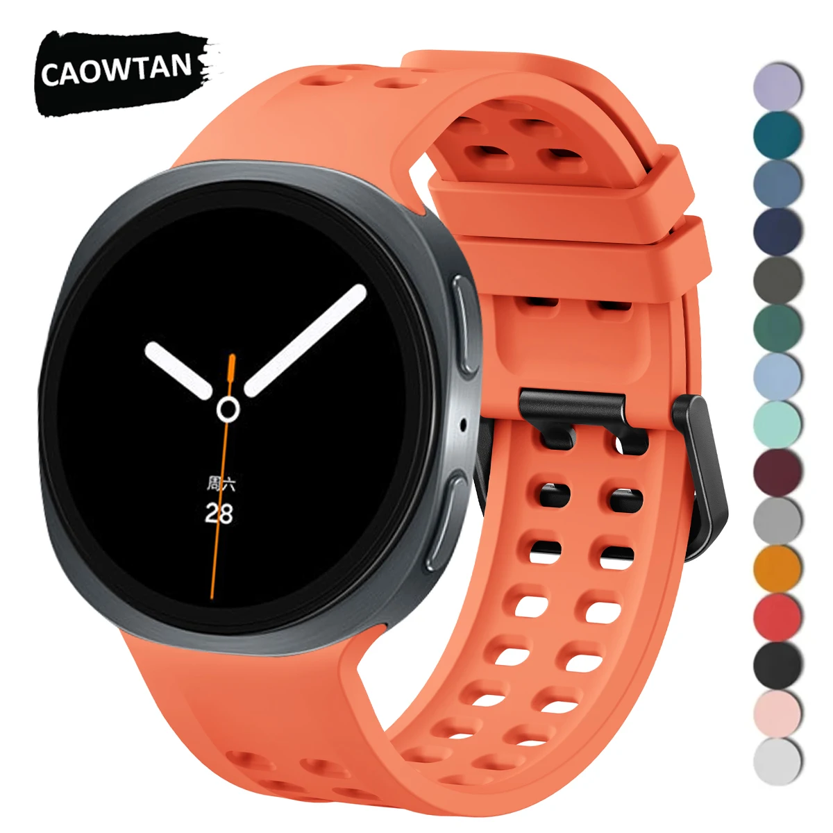 2026 Original Silicone Strap for Samsung Galaxy Watch 9 8 40mm 44mm Sport Band Bracelet for Galaxy Watch 8Classic 46mm Wristband