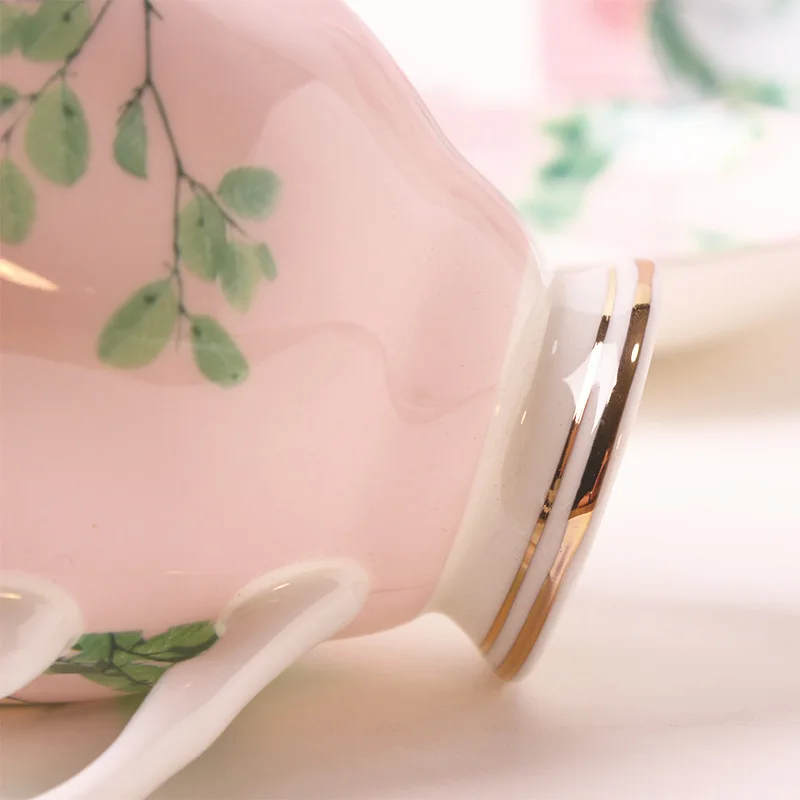 تانغشان العظام كوب بورسلين العظام الخزف الطيور أغنية زهرة العطر فنجان القهوة لوحة هدية الإبداعية #4