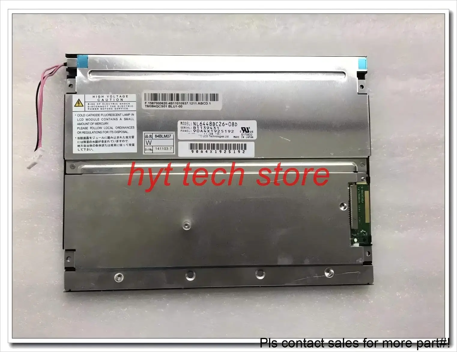 

NL6448BC26-08D 8.4 inch Industrial LCD Panel, 640*480, Original LCD Panel NL6448BC26-08