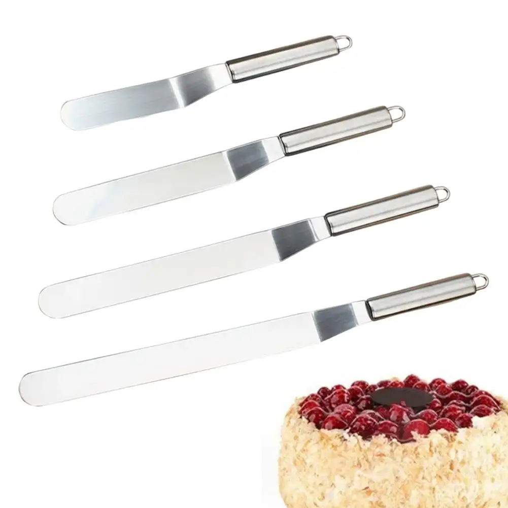 Professional Cake Decorating Tool Cream Spatula for Cake Decorating Stainless Steel Cream Spatula Set Curved Icing for Cake