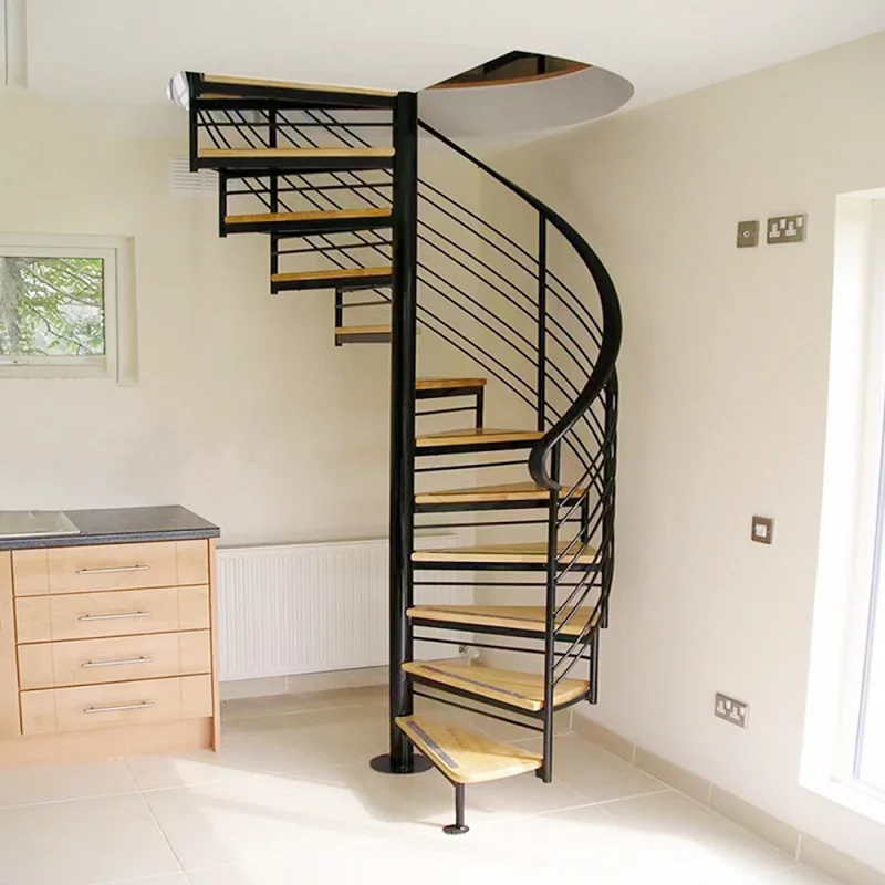 Custom.Easy installed Commercial staircase indoor wood stairs