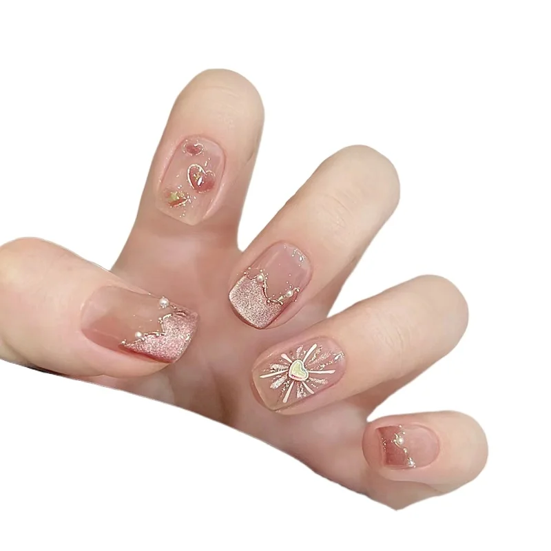 

Handmade Wearing Nail Advanced Sense Pure Handmade Nail Art Finished Diamond Wearable Nail Film