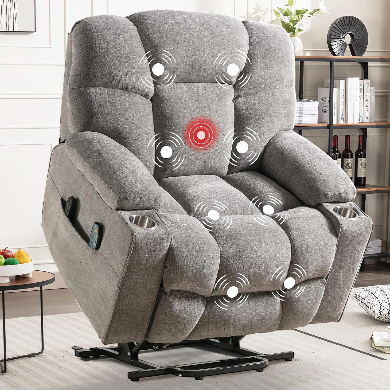 Power Lift Recliner Chair for Elderly, Big and Tall Electric Recliner Chair with Massage and Heating, Dual Motor, Customized