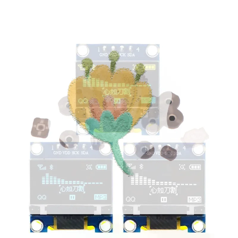 0.96 Inch 128x64 SSD1306 OLED Display IIC I2C Serial LCD Screen 1Pc for DIY Mini Game Console Electronic Production