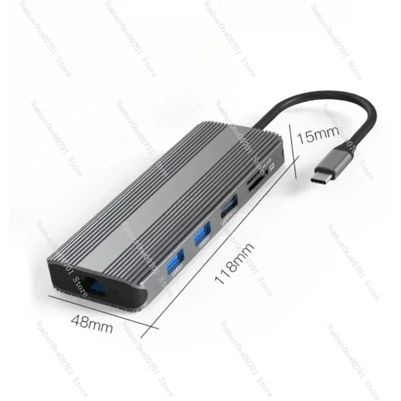 

8K Ultra HD Type-C Док-станция HDMI 2.1+DP1.4 Многоэкранный дисплей Десять в одном USB-концентратор-расширитель