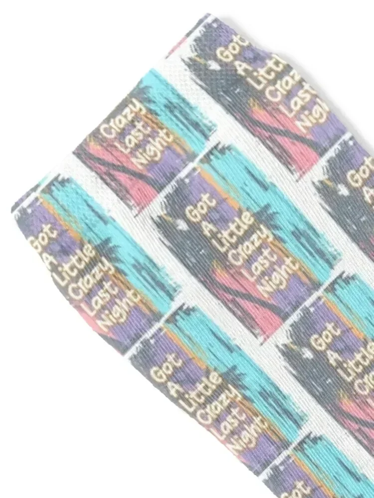 Got A Little Crazy Last Night Fitted Scoop Socks crazy Men's winter thermal Lots Socks Women Men's