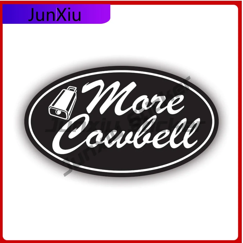 

Oval More Cowbell Sticker Uv Protected Decalsdrummer Musician Music Drums Car Sticker Vinyl Decal Waterproof Durable For Car