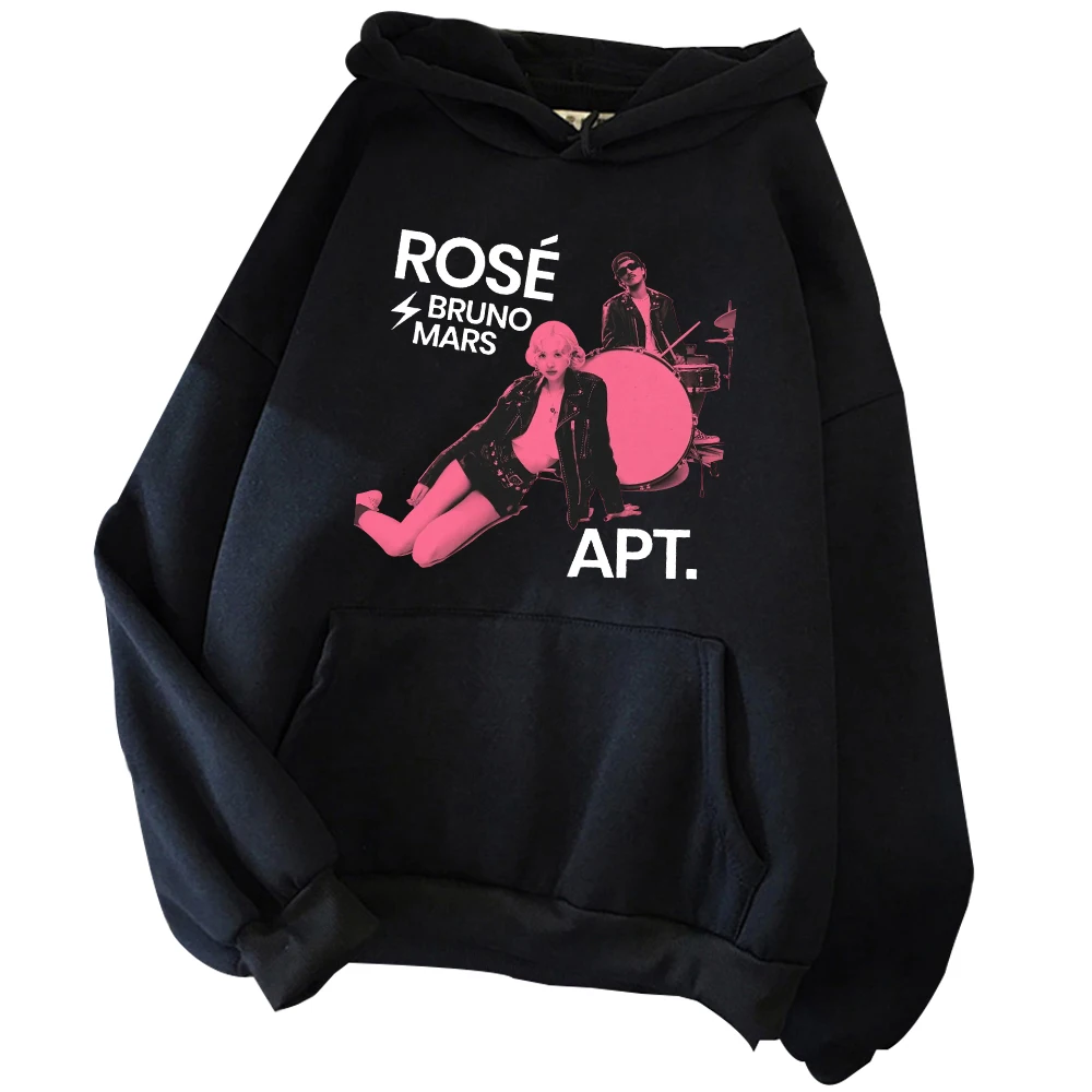 Rose Rosie APT. Bruno Mars Hoodie Harajuku Pullover Tops Sweatshirt Fans Gift Men Women Y2k Sweater Autumn Winter