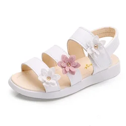 Sandali per ragazze fiori gladiatore dolce morbido scarpe da spiaggia per bambini sandali floreali estivi per bambini principessa moda carina di alta qualità