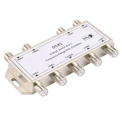 Divisor de señal de TV DS81 8 en 1, 950-2150MHZ, interruptor DiSEqC, receptor LNB, multiinterruptor, cromo fundido a presión de Zinc resistente