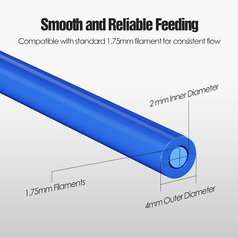 The Newbowden Tubing Kit, Ptfetubing For 1.75 Mm Filament, With PC4-M10 And PC4-M6 Fittings, Cutter