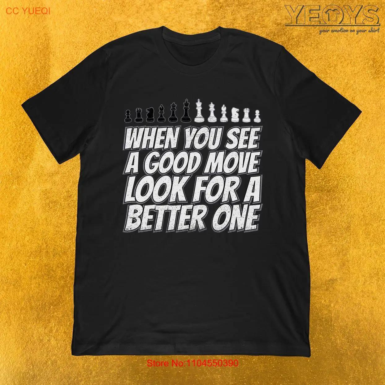 İyi Bir Hareketi Gördüğünde Tişört Oyuncu İnekleri için Satranç Parçası Şah Mat Fan Kupa uzun veya kısa kollu