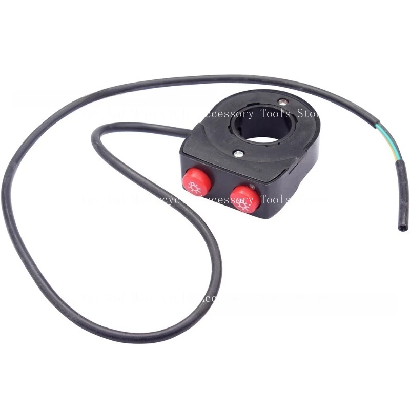 

Motorcycle Electric Scooter ATV Accessories 2 Functions Red Headlights Dual Self-locking Switch Spotlight Handle Switch