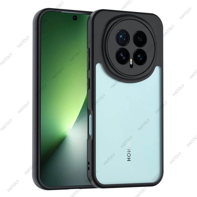 Para honra magia 8 pro caso para honra magia 8 pro tpu caso anti-choque tpu transparente quadro preto caso para magic8 magic8pro