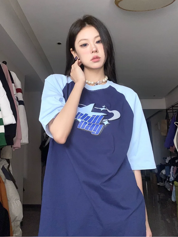 Y2K Korean Vintage Streetwear Casual Acubi Harajuku Egirl Short Sleeve T-Shirts Grunge Aesthetics Oversized Tees Tops Clothes