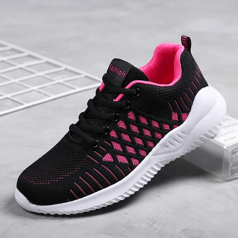 

2024 Trendy Sport Running Shoes for Women Comfortable Girl Athletic Training Shoes Breathable Mesh Lady Popular Fitness Sneakers