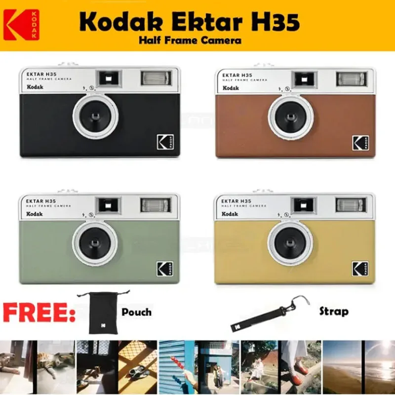 Original KODAK EKTAR H35 KODAK H35N Half Frame Camera 35mm Kodak Film Camera Reusable Film Camera With ColorPlus 200 Roll Film