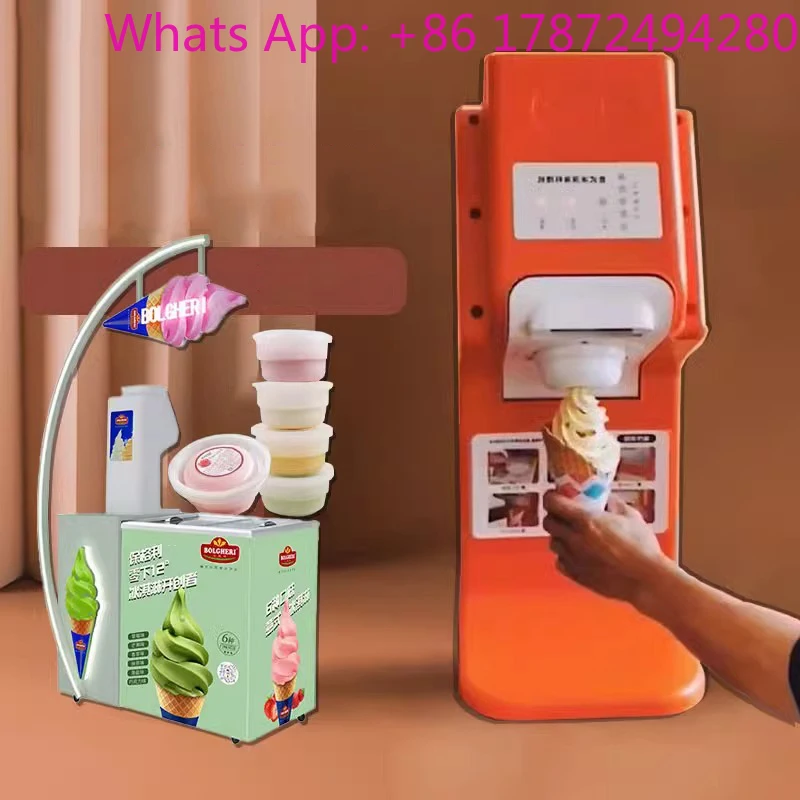 Mini Ice Cream Maker Small Portable Ice Cream Business Machine Outdoor portable ice cream machine