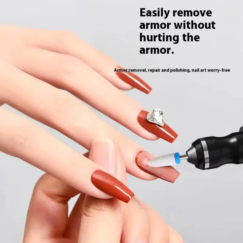 

Low Noise Electric Nail Drill Multiple Gears 4 Gears Adjustable Nails Sander File Set Rechargeable Nail Polishing Machine