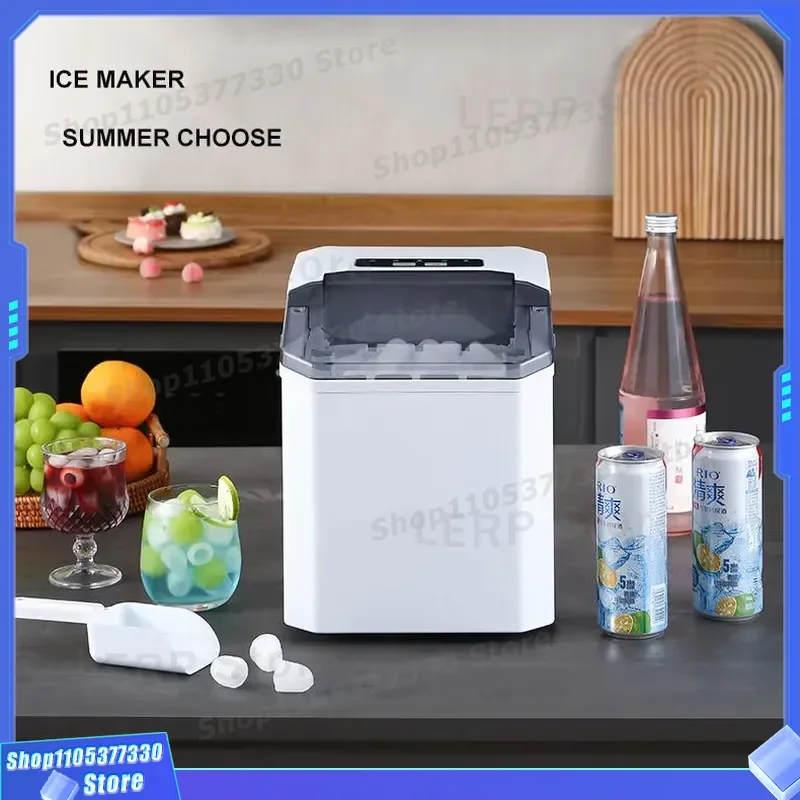 Compact Ice Maker Machine 285mm Height Small Footprint Smart Home Appliance for Limited Spaces Ideal for Small Families