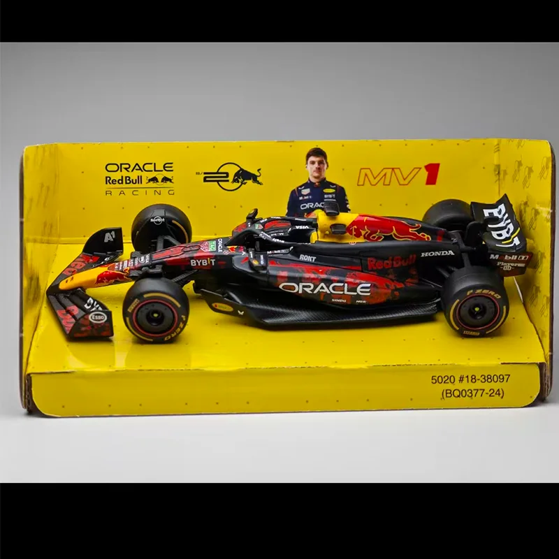 New 1:43 Bburago F1 Rb21 Japan Bahrain Rb20 British Grand Prix #1 Verstappen Alloy Miniature Die-Casting Model Custom Toys Gifts