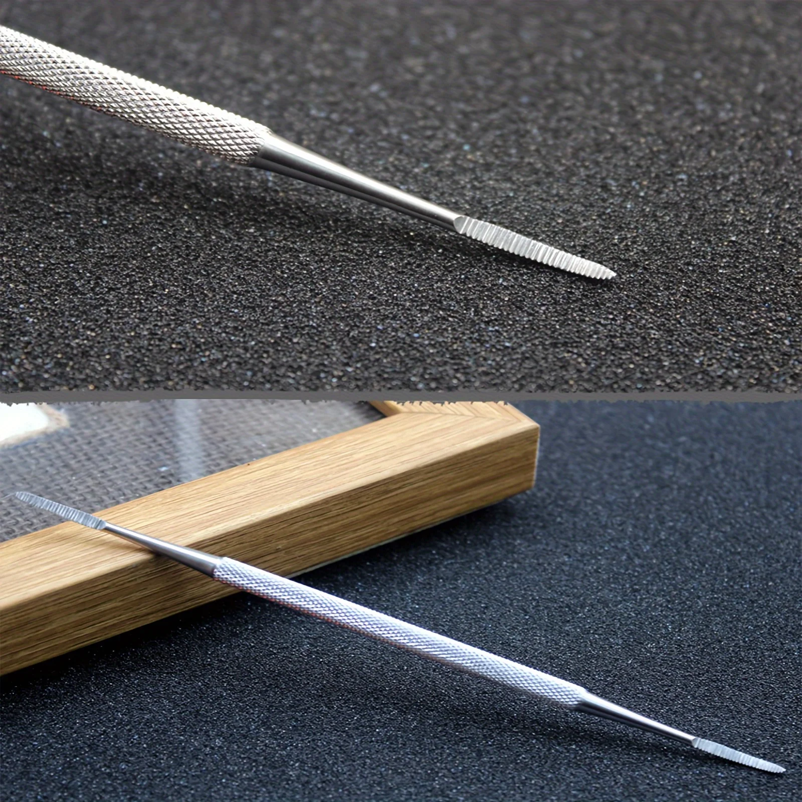 Stainless Steel Nail File and Cleaner Set – Dual-Ended Toe Nail Lifter, Foot Care Tool, Cuticle Pusher – Unscented – Pedicure Th
