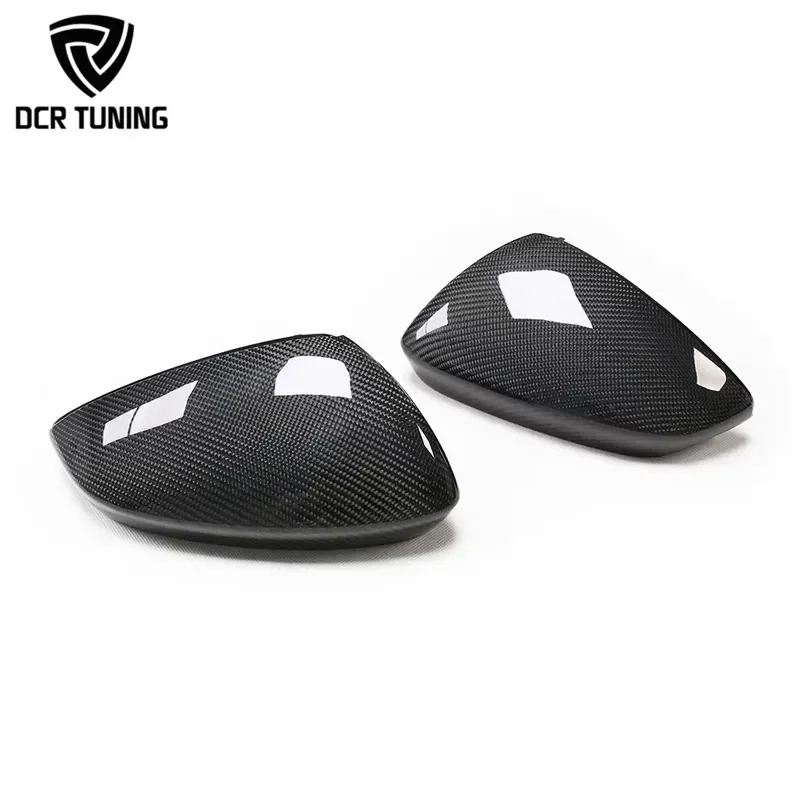 For Audi Dry Carbon Fiber Side Rearview Mirror Covers  A3 S3 RS3 8Y 2021+ with Lane Assist LHD ONLY