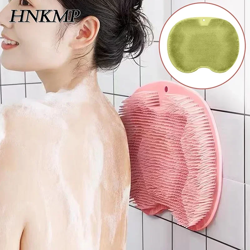 

Exfoliating Shower Massage Mat Non-Slip Bath Scrub Pad Foot Wash Pad Bathroom Wall Mounted Mat Rub Back Sucker Brushes Pad
