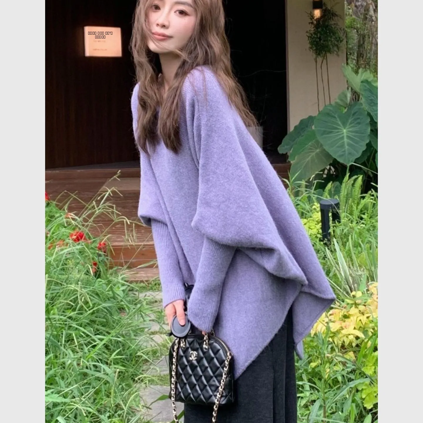 

oulder-Bow Knitted Sweater Women's Winter New Irregular Design Batwing Long Sve Base irt Warm Thiened Autumn Winter