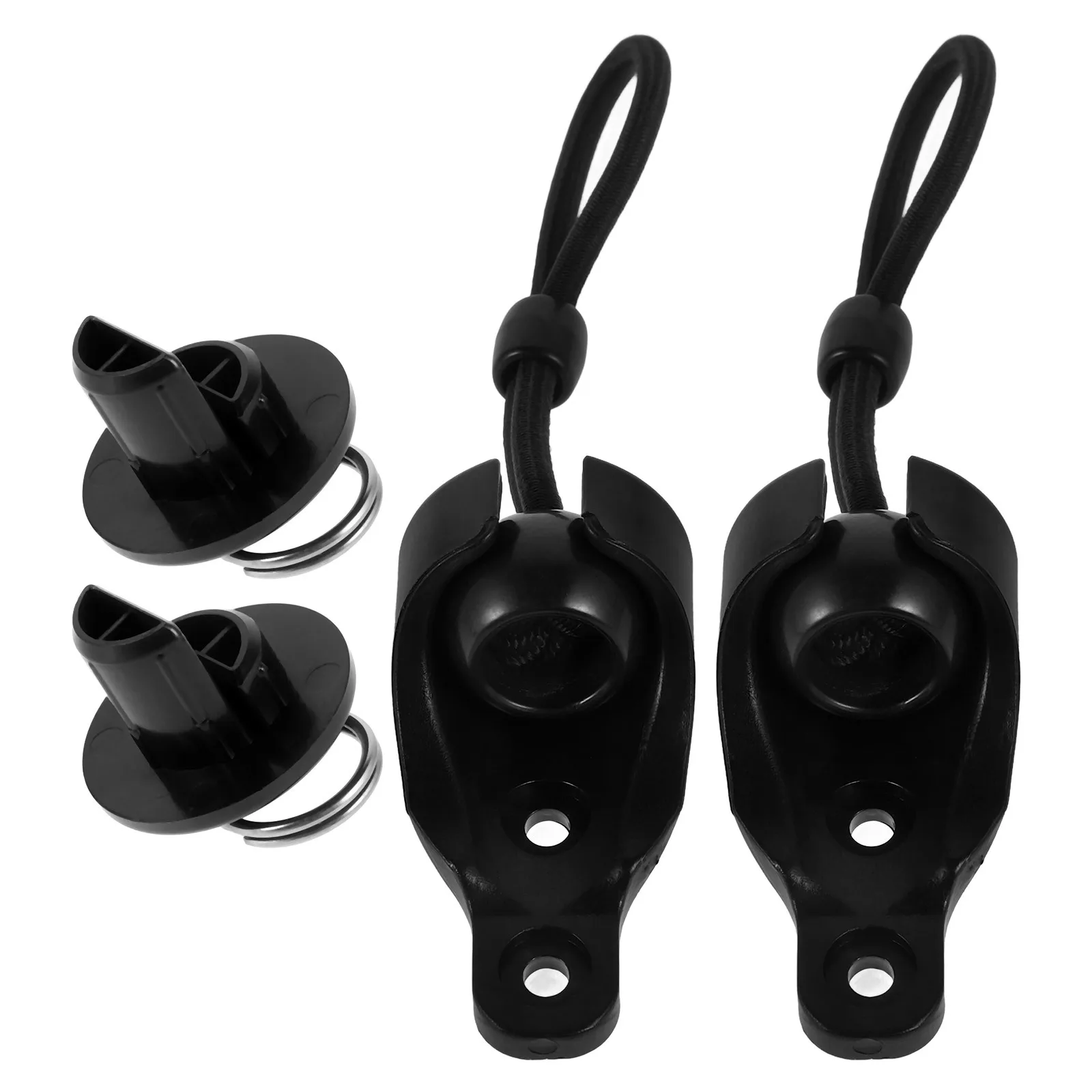 

1Set Elastic Bungee Cord Lock Kit Windproof Curtain Holder Roller Shade Accessory Kit Ball Stopper End Caps for Blinds Curtain