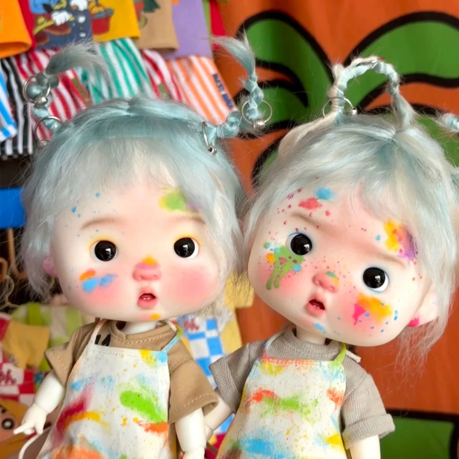 Предварительный заказ Kawaii Ponyo аниме 1/8 BJD кукла пухкое лицо допи милое выражение большая голова лепка искусственная фигурка из смолы без ткани