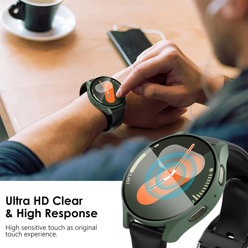 2 แพ็ค + ไนลอนสําหรับ Samsung Galaxy นาฬิกา 7 6 5 4 40 มม.44 มม.Alpine LOOP Band PC Protector ฝาครอบกันชนสําหรับ Galaxy นาฬิกา 7