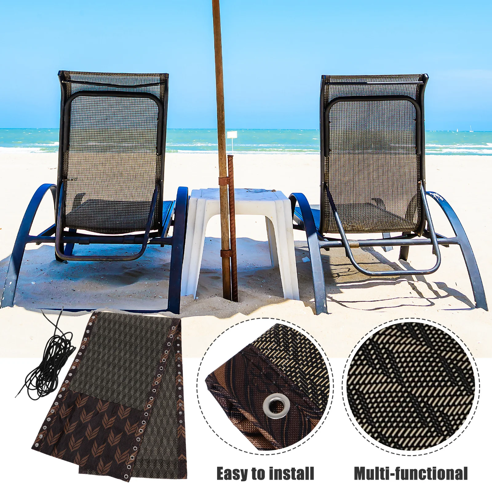 

1Set Camping Chair Replacement Fabric Lightweight Beach Chair Cloth Outdoor Lounge Cover for Deck Balcony Comfort Use
