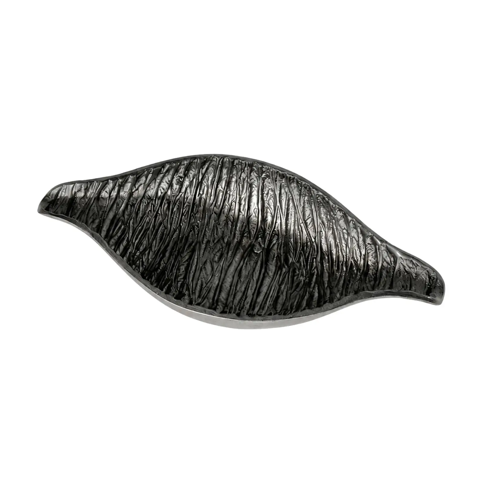 Extended Serving Tray with Raised Ends Textured Embossed Aluminum Tray Versatile Elegant for Coffee Table, Dining Area
