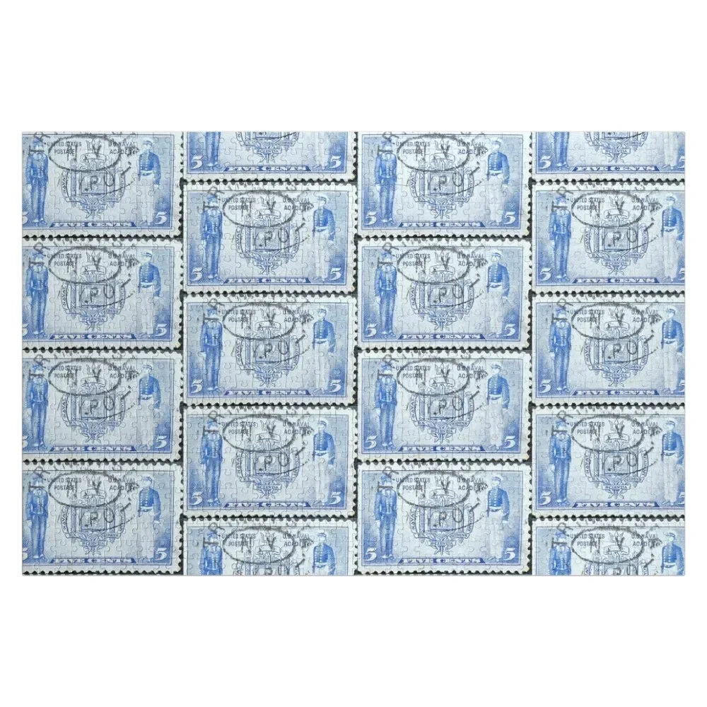 

U.S. Naval Academy Vintage Postage Stamp Jigsaw Puzzle Woodens For Adults Custom Photo Animal Puzzle