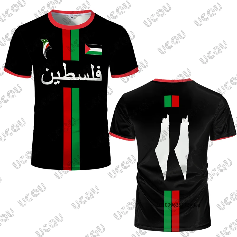 

2025 New Palestine Football T-shirts Summer Men's and Women's Palestinian Jersey Gaza Sports Casual Tees Oversized Kids Tops