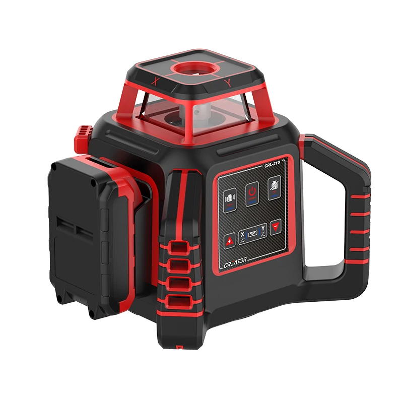 CRL340 RED Laser Level Construction Line Land Leveler For Tractor Accessories Receiver 4d Lines Tool Self Leveling Tripod Pipe