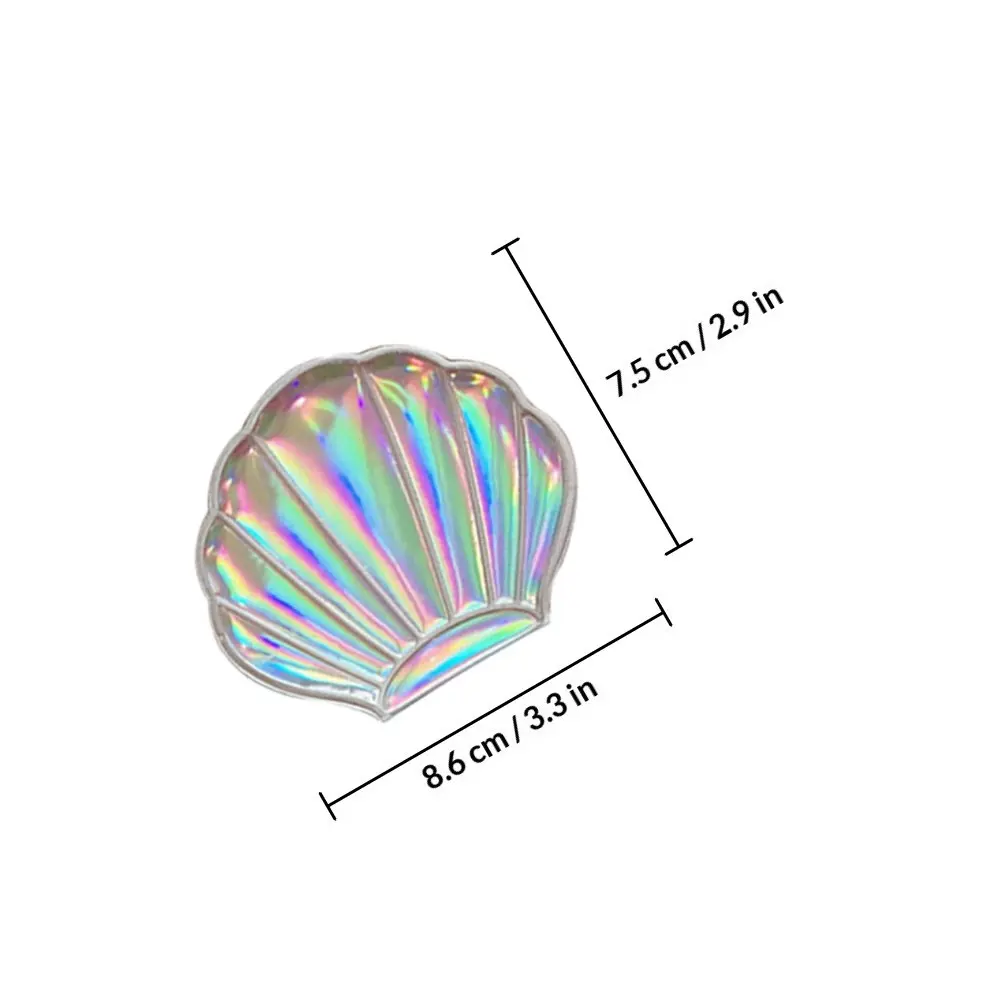 2Pcs Small Makeup Mirror Compact Shell Shape Foldable Mirror Portable Double Sided for Lipstick Check Touch-Up Anywhere